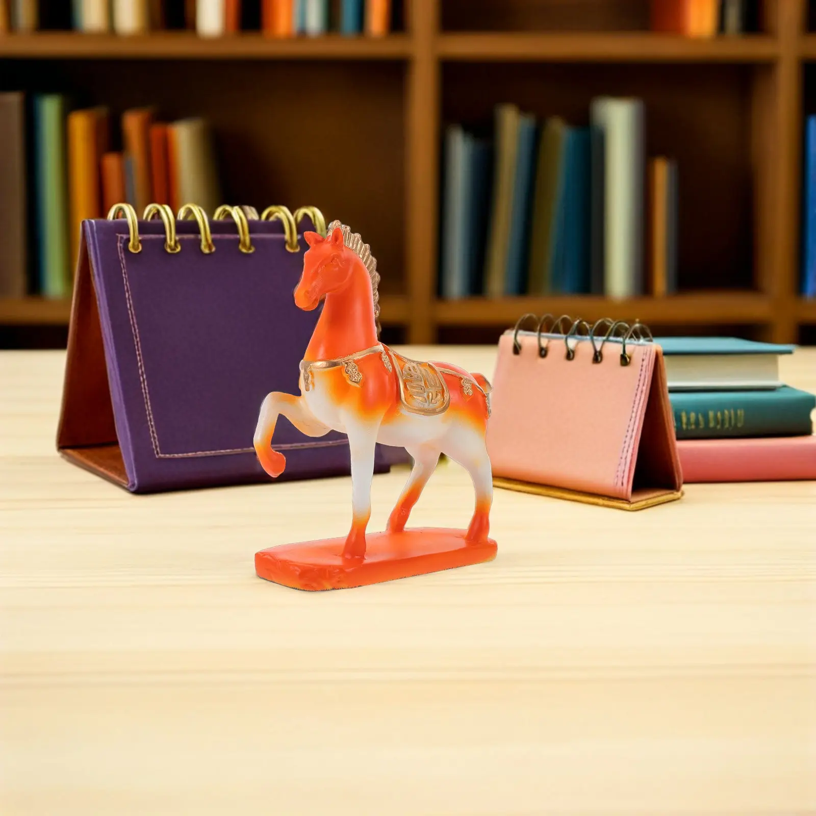 

Статуэтка Лошади из смолы с градиентным эффектом, китайский фэн-шуй, зодиакальное животное, декор для офисного стола, Год Лошади 2026, талисман удачи для рабочего стола