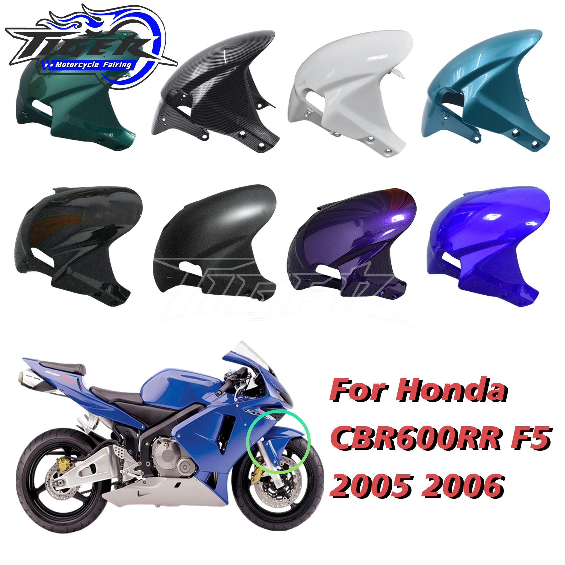 

ABS Injection Front Fender For Honda CBR600RR F5 2005 2006 Front Mudguard Front Protector Plastic