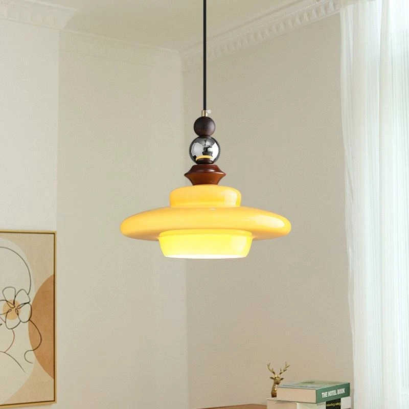 الفرنسية كريم نمط مطعم قلادة ضوء غرفة نوم السرير دراسة مقهى منصة مشروبات مصمم الجمالية خمر الزجاج شنقا مصباح #4