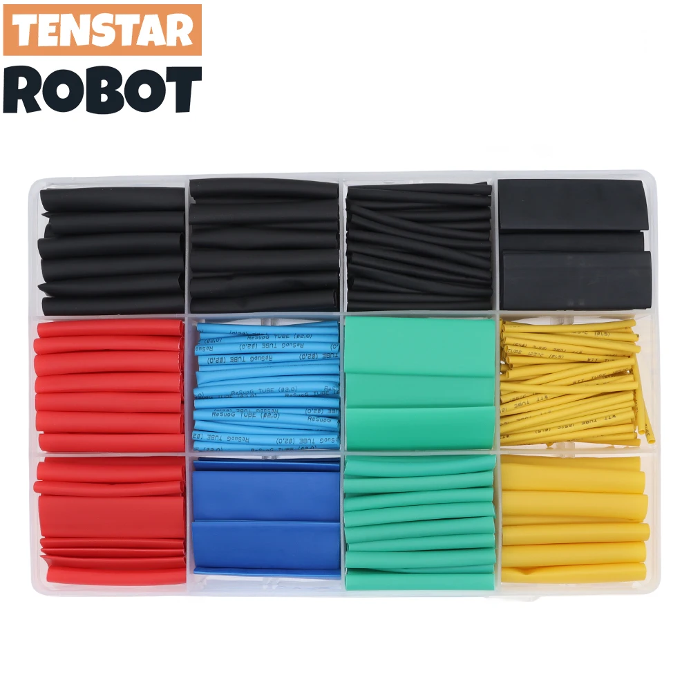 328pcs 530pcs Sleeving Wrap Wire Car Electrical Cable Kits Heat Shrink Tube Tubing Polyolefin 8 Sizes Mixed Color термоусадка