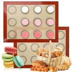 1PC 2PCS Slicone Baking Mats for Oven, Thin 0.4mm 40x30cm, Reusable Nonstick Bakeware Sheets, for Macaron Cookie