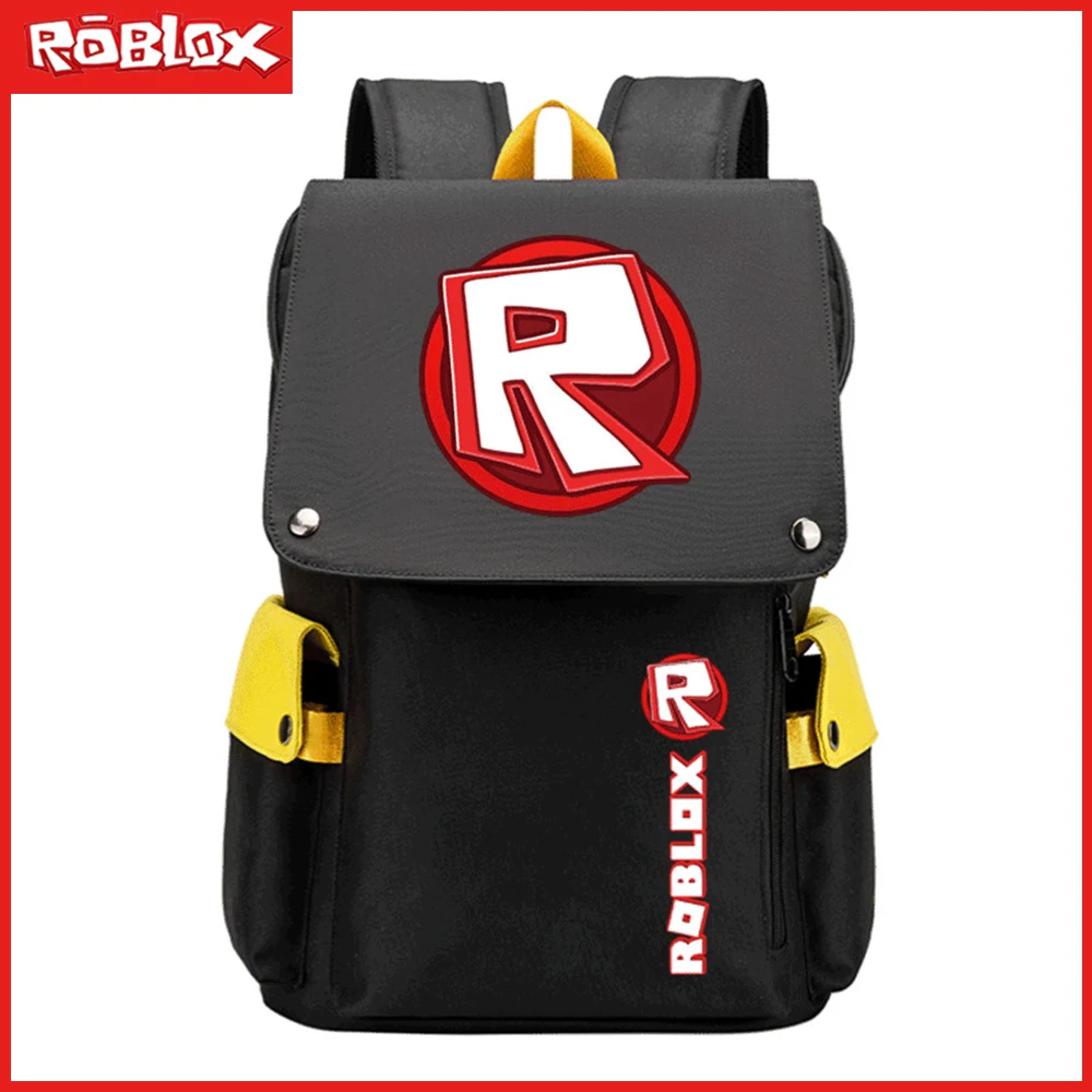 New Roblox Schoolbag Men and Women Shoulders Backpack Large Capacity Leisure Computer Bag Cartoon Printing Fashion Birthday Gift