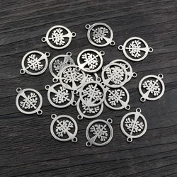 20pcs 16x12mm No Fade 316 Stainless Steel Double Loops Tree Charms Pendant DIY Jewelry Connector Findings for Necklace Bracelet