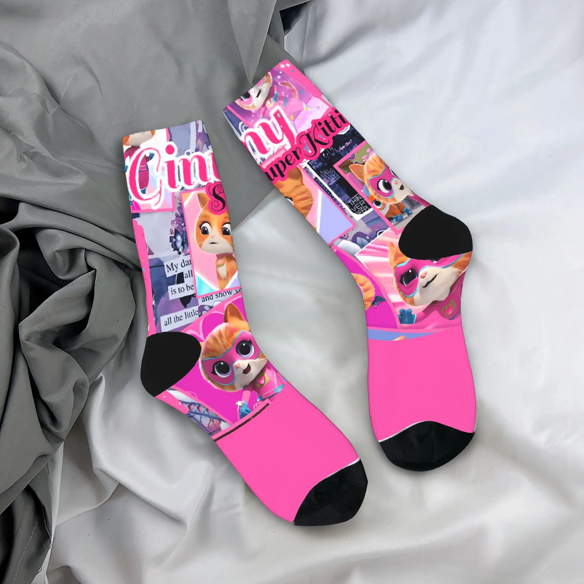 

SuperKitties Ginny Stockings Graphic Vintage Socks Spring Anti Slip Socks Men Running Comfortable Socks
