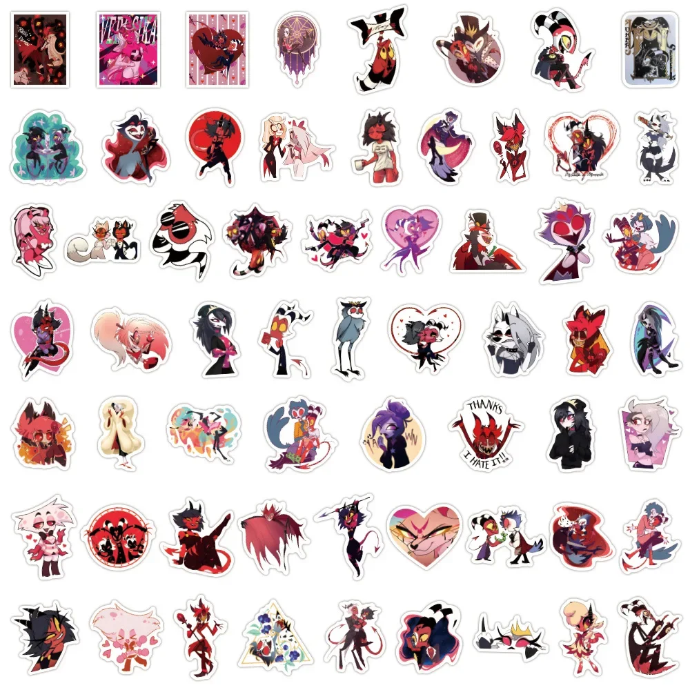 50/120Pcs Helluva Boss Anime Graffiti Stickers Laptop Suitcase Laptop Guitar Skateboard Decoration Waterproof DIY Stickers - view 5
