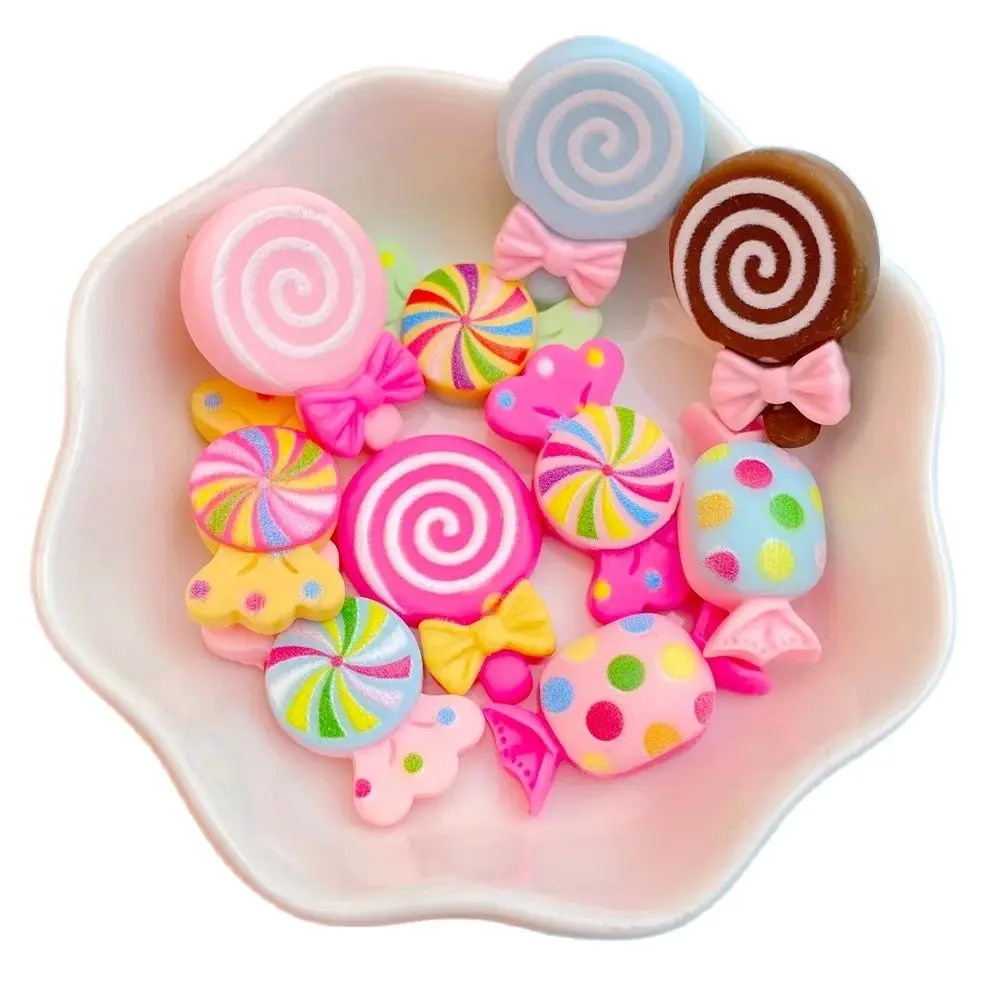 20Pcs New Resin Mini Candy / Lollipop Series Flat back Cabochons Scrapbooking DIY Jewelry Craft Decoration Accessories