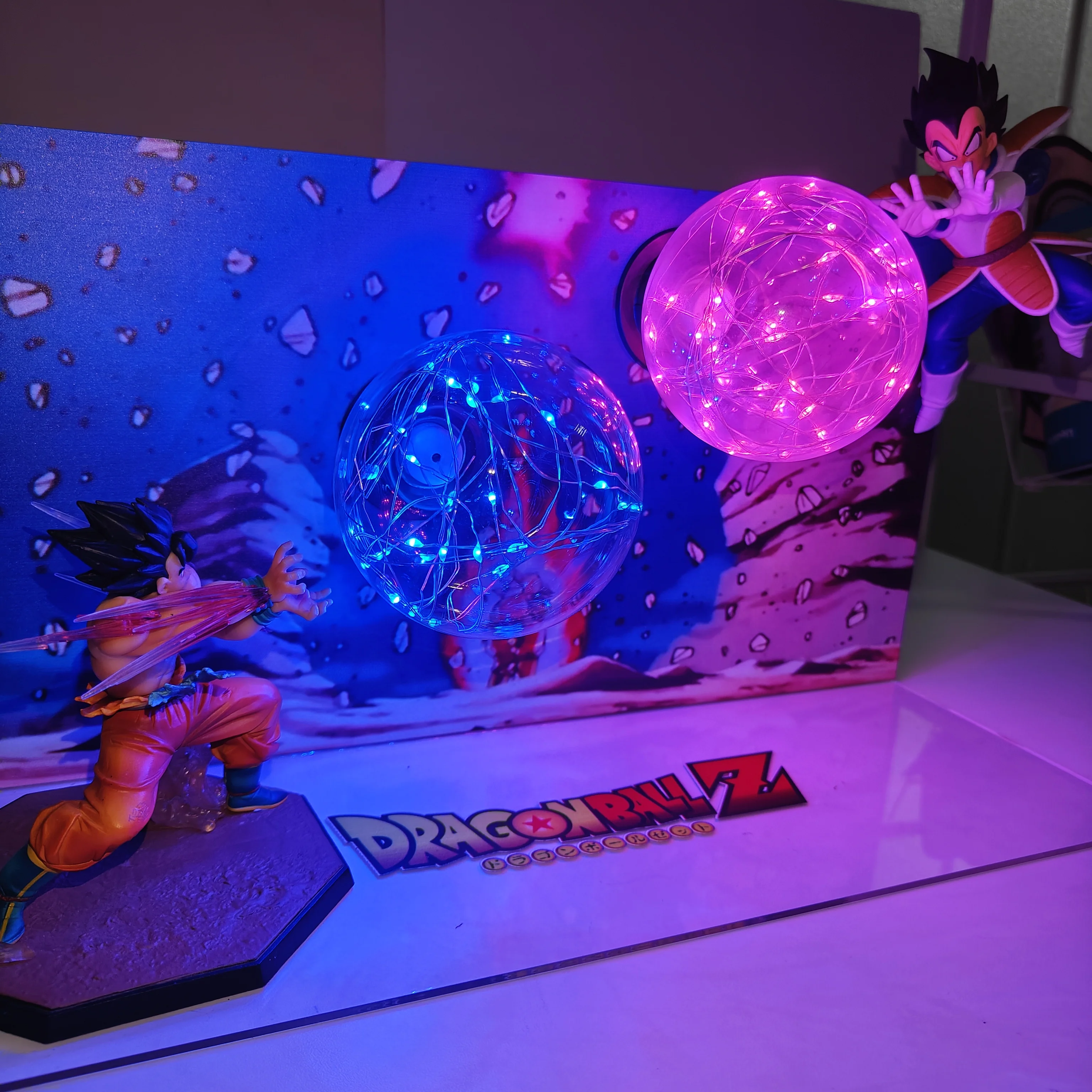 Dragon Ball Anime Son Goku Vegeta Kamehameha DIY Model Figurine Dragon Ball Anime Lamp Action Figures Collection Toys For Gift view 2