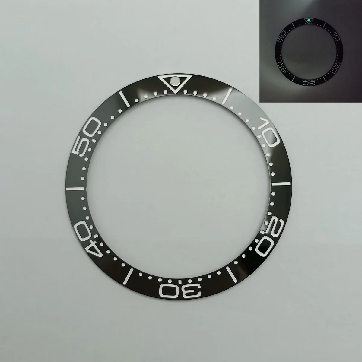 Sloping Ceramic Bezel Insert 39.3mm*31.8mm Watch Replacement Watch Parts