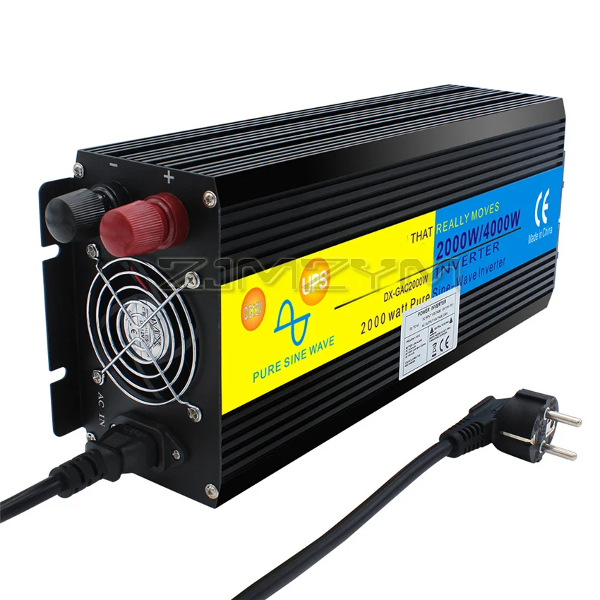 UPS Inverter Charger2000W 4000W Pure Sine Wave Converter DC 12V 24V Uninterruptible Power  Battery Charging Inversor