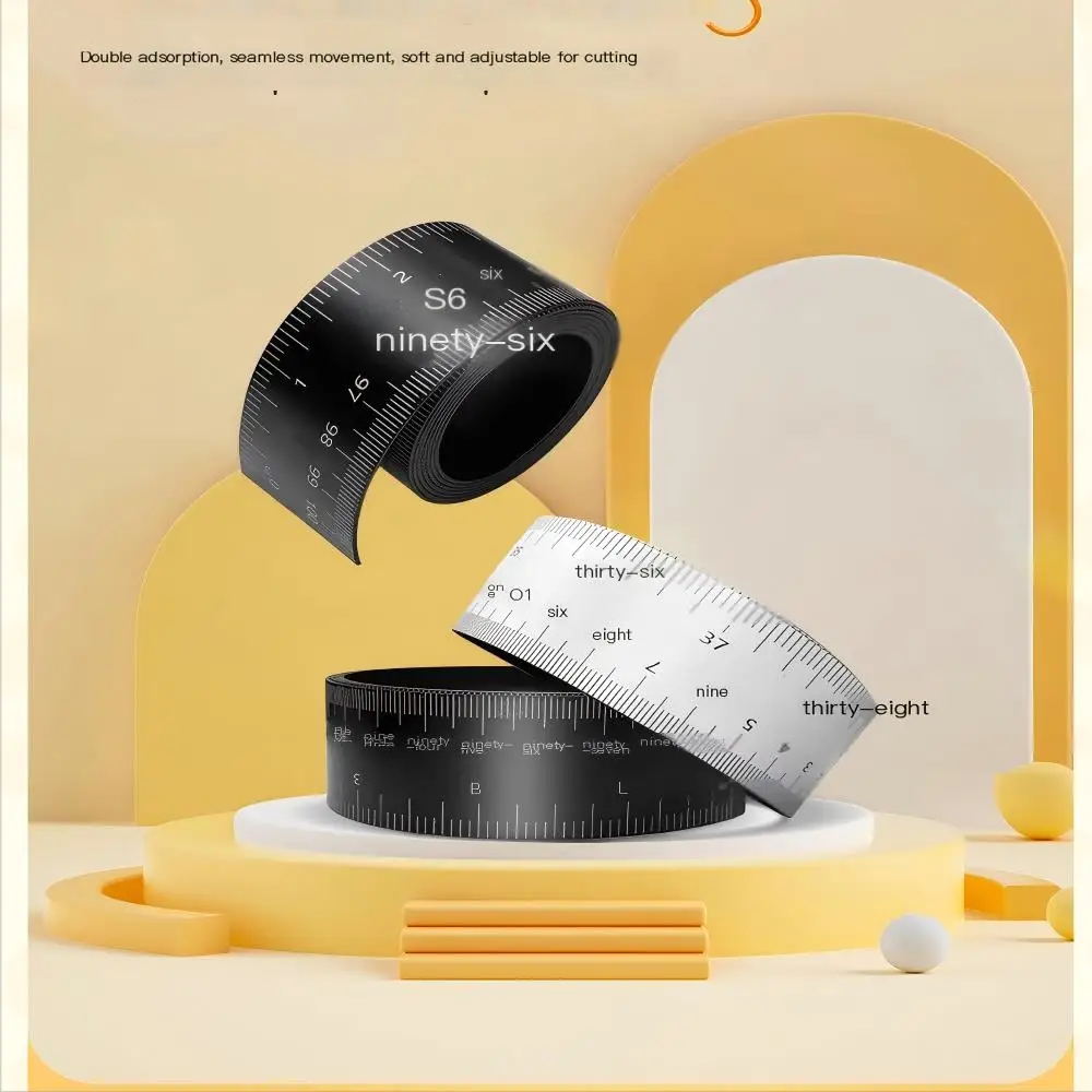 Magnetic Soft Rubber Ruler Set for measurement & Border Decoration - Adjustable & Easy to Cut