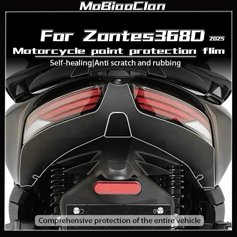 For ZONTES 368D 368d 2025  Around car lightTPU InvisibleTransparent Protective Film Tank Sticker Modification Accessories