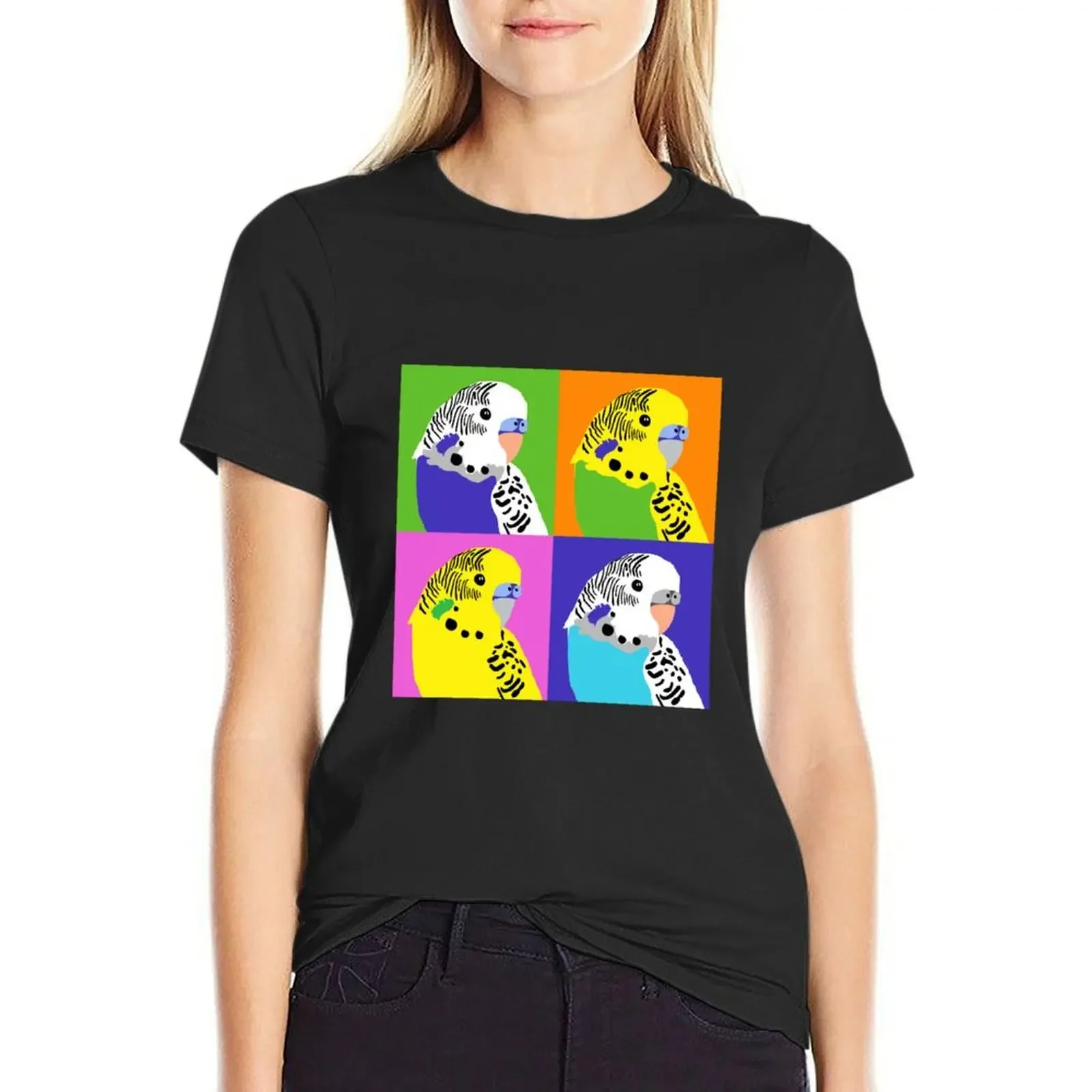 

The budgerigars T-Shirt customizeds vintage clothes customs design your own korean fashion western t-shirt dress for Women