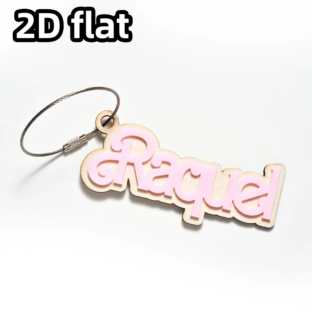 قطعة واحدة من سلسلة المفاتيح المخصصة - اسم خشبي محفور بالليزر مخصص هدايا فريدة للاستخدام اليومي والمراهقين