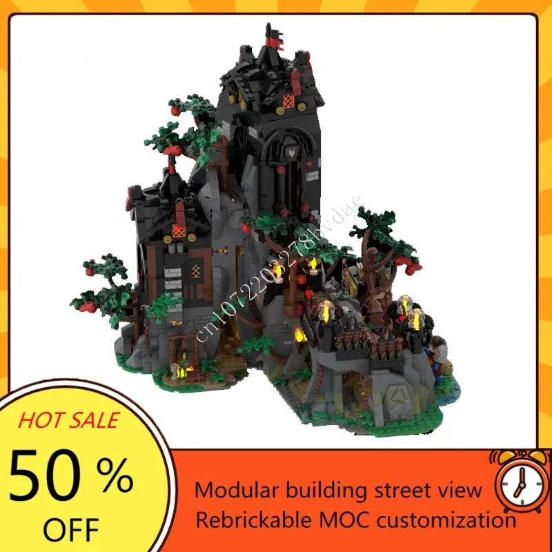 3123PCS MOC Medieval Castle Custom Puzzle Model The Wolf Lord's Den Model Technical  DIY Assembly Set Toy For Holiday XmasGift
