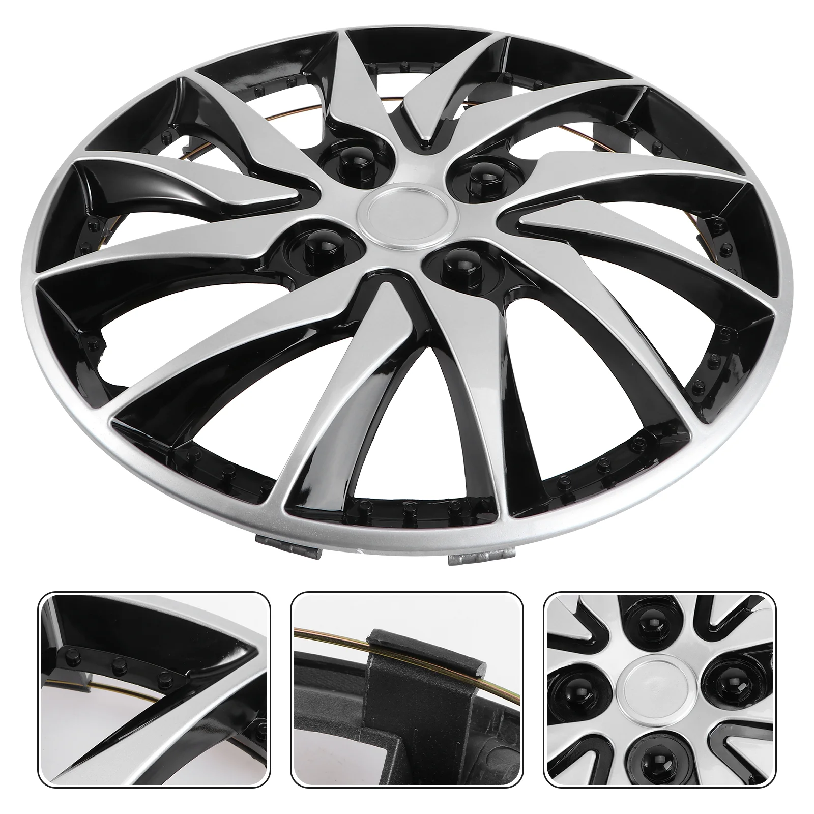 14 Inch Car Wheel Case Hubcap for Car Hub Auto Refit Accessory (Black)