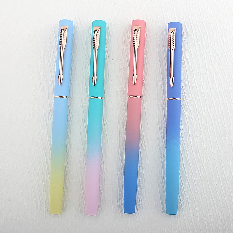 

Luxury 5068 Quality Fashion 4 Colour Fountain Pen Financial Office Student School Stationery Supplies Ink Pens