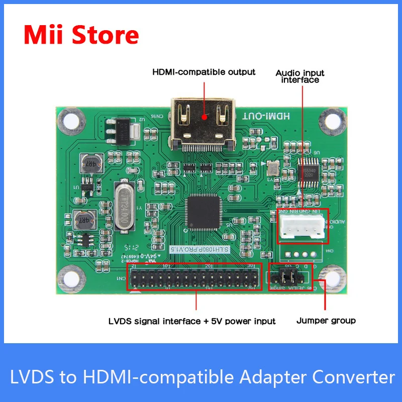 Convertitore scheda adattatore compatibile da LVDS a HDMI compatibile con risoluzione 1080P 720P supporto Raspberry Pi