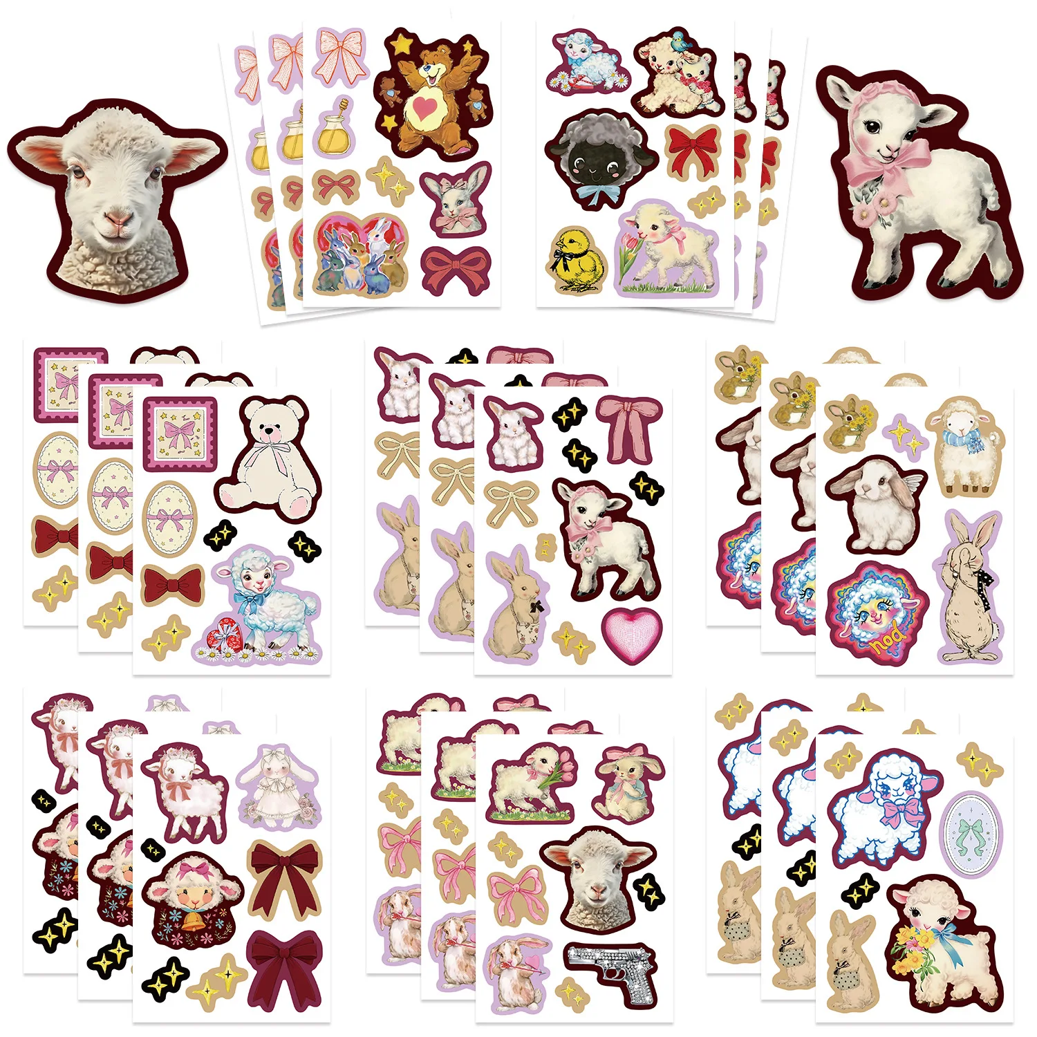 

8/24 шт., детские наклейки с милым мультяшным медведем для декора DIY, канцелярские принадлежности, водонепроницаемые наклейки для ноутбука