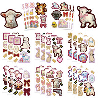 8/24PCS Cute Cartoon Bear Children Reward Stickers for DIY Decor Stationery Notebook Waterproof Stickers
