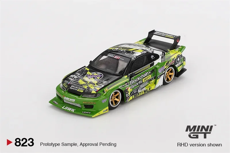 *البيع المسبق* MINI GT 1:64 LB-Super Silhouette S15 SILVIA # 555 V2 2024 فورمولا الانجراف اليابان دييكاست نموذج سيارة