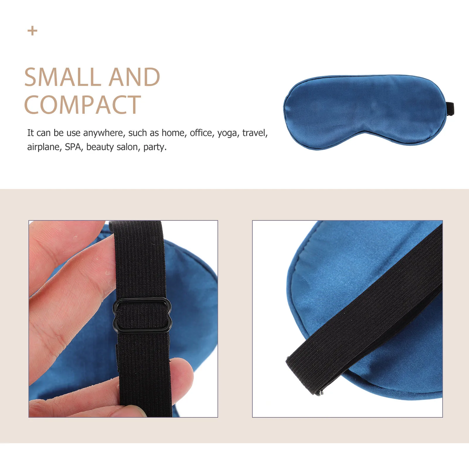 

Silk Sleep Eye Mask Adjustable 3D Ventilated Eyeshade Night Blindfold Soft Comfortable Lightweight for Travel Yoga Spa