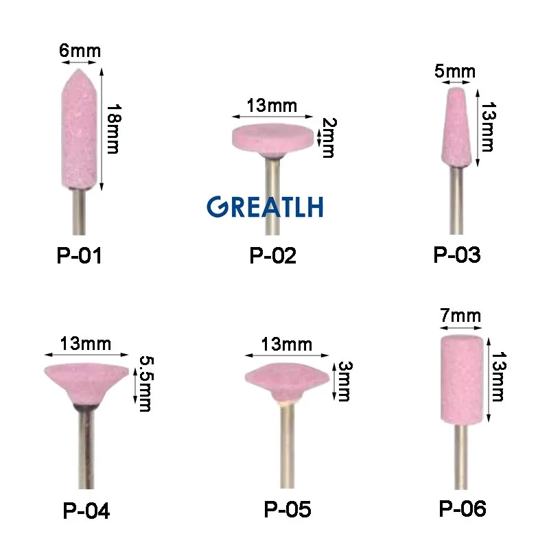 Dentystyczne różowe kamienie do do polerowania metalu kred do żywic kompozytowych narzędzia dentystyczne 100 sztuk/zestaw