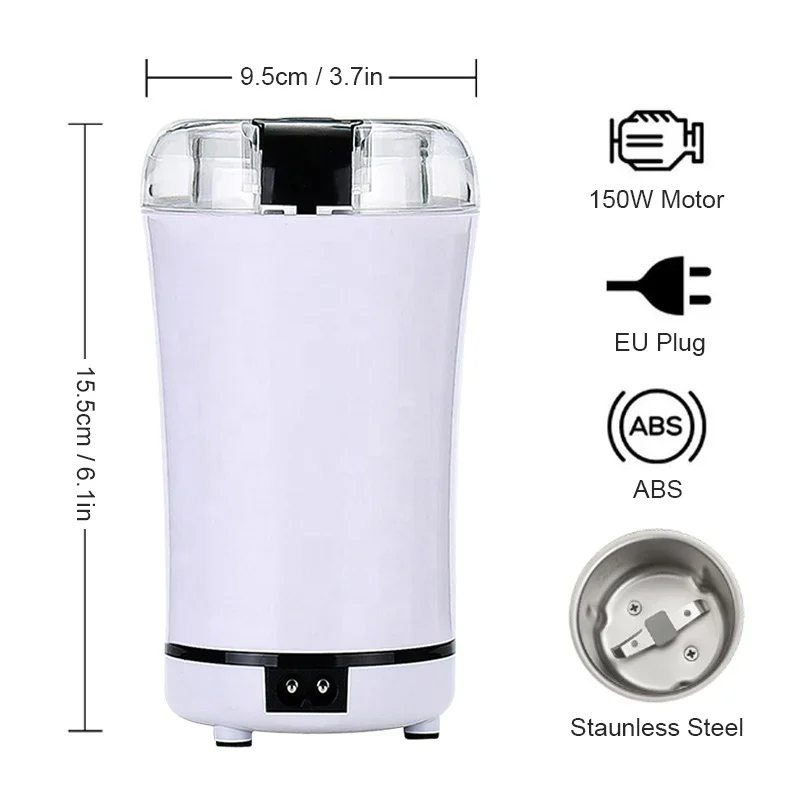 Electric Coffee Grinder Portable Cereal Nuts Beans Spices Grains Grinder Multifunctional Home Coffee Bean Grinding Machine