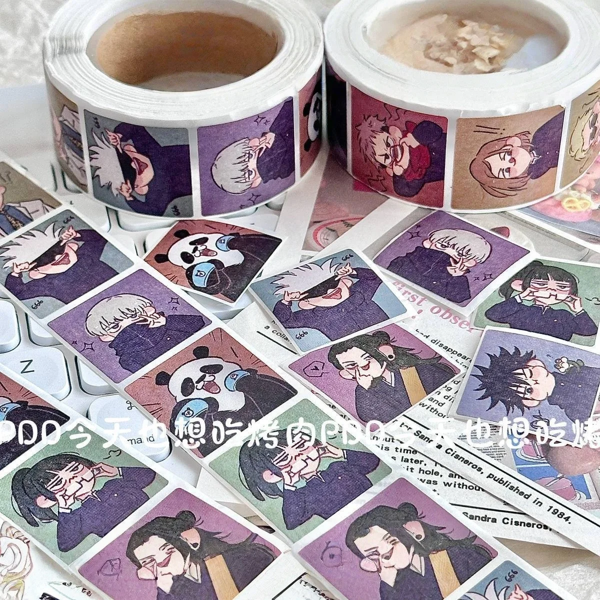 500PCS/Roll Jujutsu Kaisen Anime Stickers Cute Satoru Gojo Cartoon Decals Toy Journal Notebook Guitar Phone KidRewardStickerGift - view 6