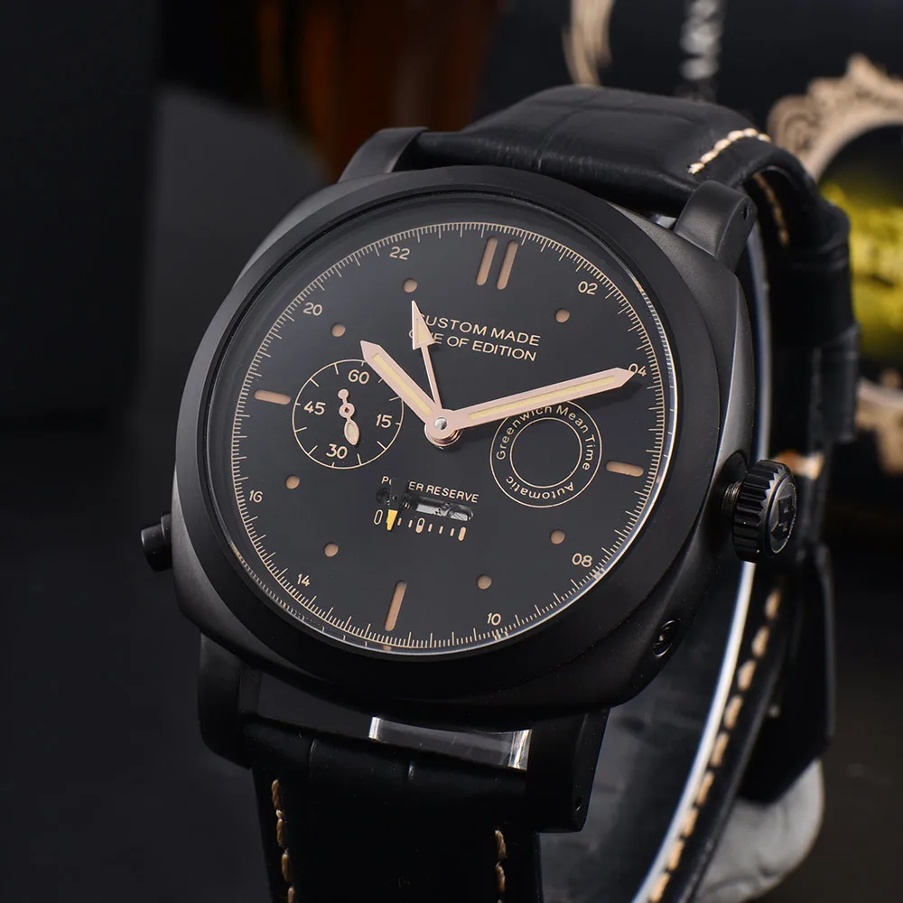 43 mm Herrenuhr ST2533 Uhrwerk, Saphirglas, wasserdicht, großes Leder, klassische Freizeituhr