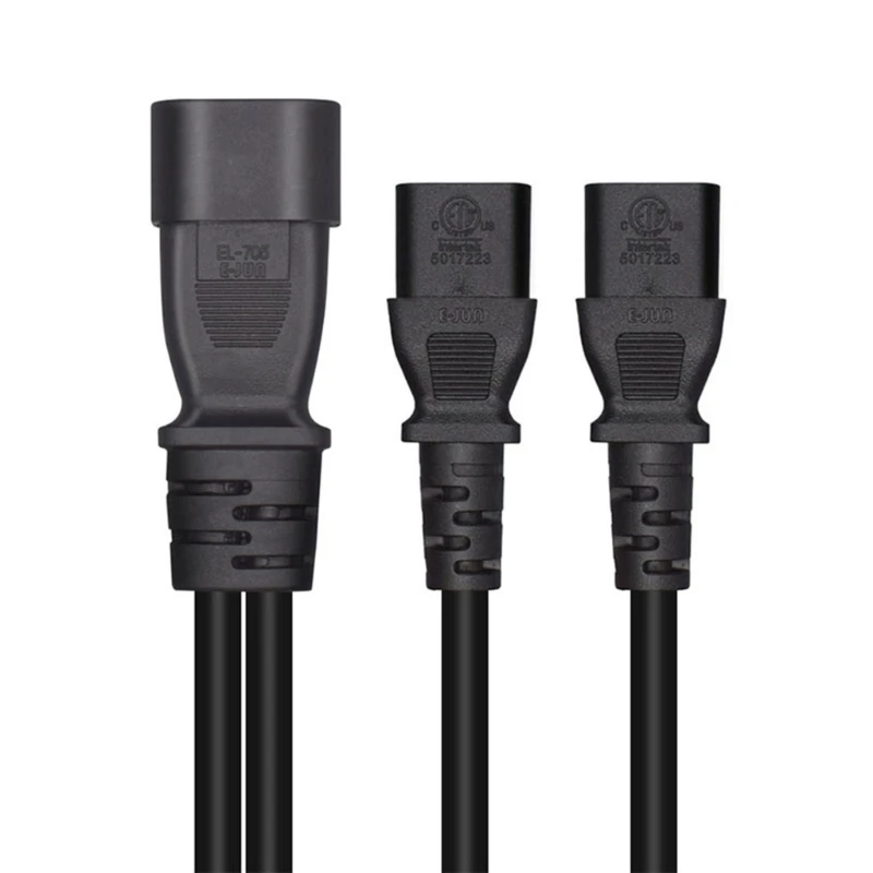 

Efficient and Convenient IEC320 C14 to 2xC13 Power Extension Cable Splitters Cord for Connect Computer,PC Monitor Easily