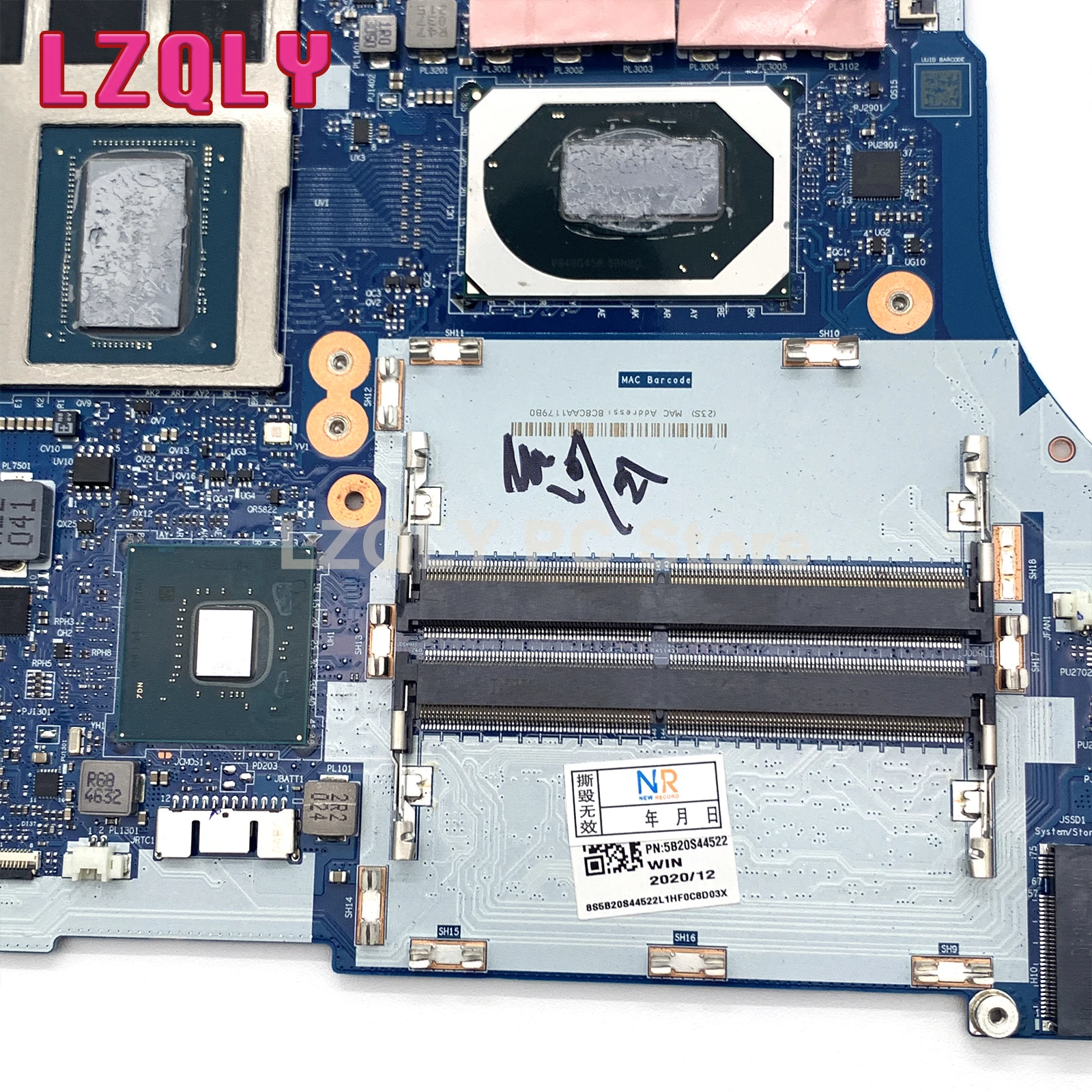 Para Lenovo Legion 5-17IMH05H placa base de computadora portátil NM-C912 con I5-10300H I7-10750H CPU GTX1660Ti RTX2060 GPU FRU: 5B20S44522