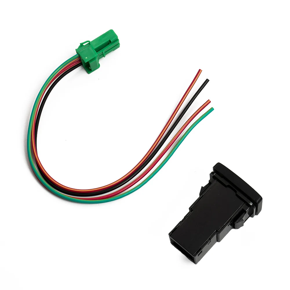 Built-In Power Light Switch ON-OFF Wear resistance Plastic Power Light 1pc Accessories Auto Black Cable Car DC 12V