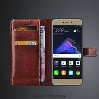 Pouzdro na karty pro Huawei Honor 8 lite / P8 lite 2017 z umělé kůže, retro peněženka, pouzdro pro firmy, pouzdro Coque 8 nejlepší prodej Pouzdro na Huawei Honor 8 Lite - №4