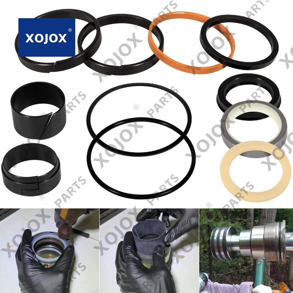 

XOJOX 1543252C1 G109452 G105548 Комплект уплотнений гидравлического цилиндра стержня 1,5 дюйма и диаметром 3 дюйма, подходит для корпуса 350 350B 450B 480 480C 480E 580C