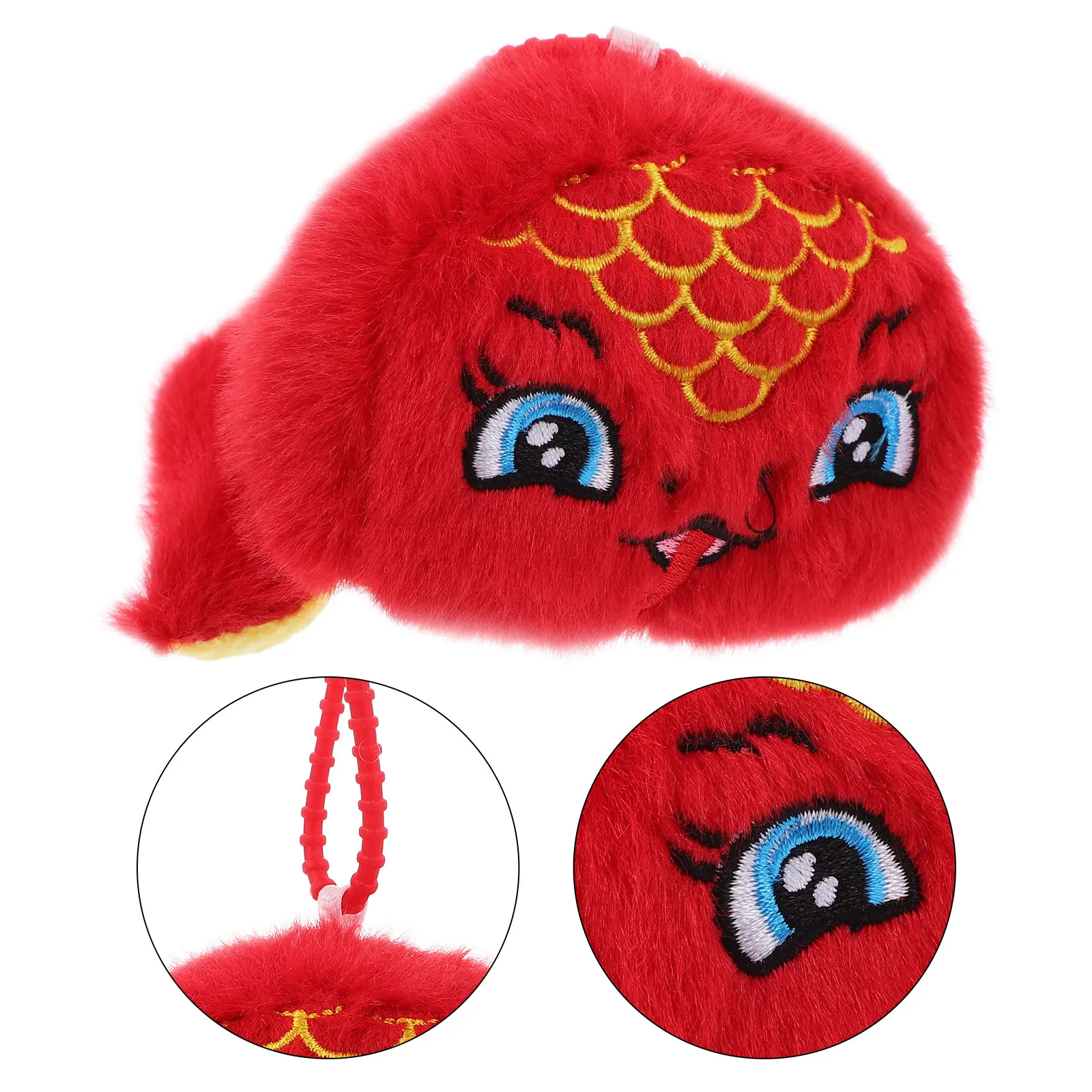 

Year of The Snake Big Head Mascot Pendant Soft Sturdy Bag Accessory Keychain Lunar New Year Chinese Zodiac Stuffed Animal