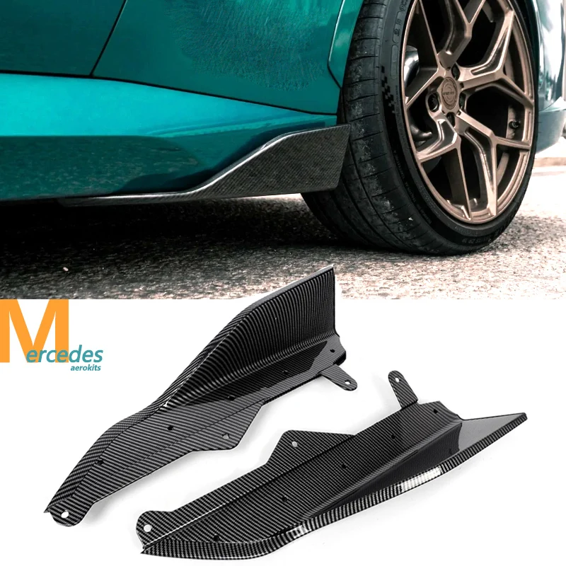 For BMW G42 2022-2024 Carbon Fiber Look Side Skirts Trim Flaps Cover Splitter