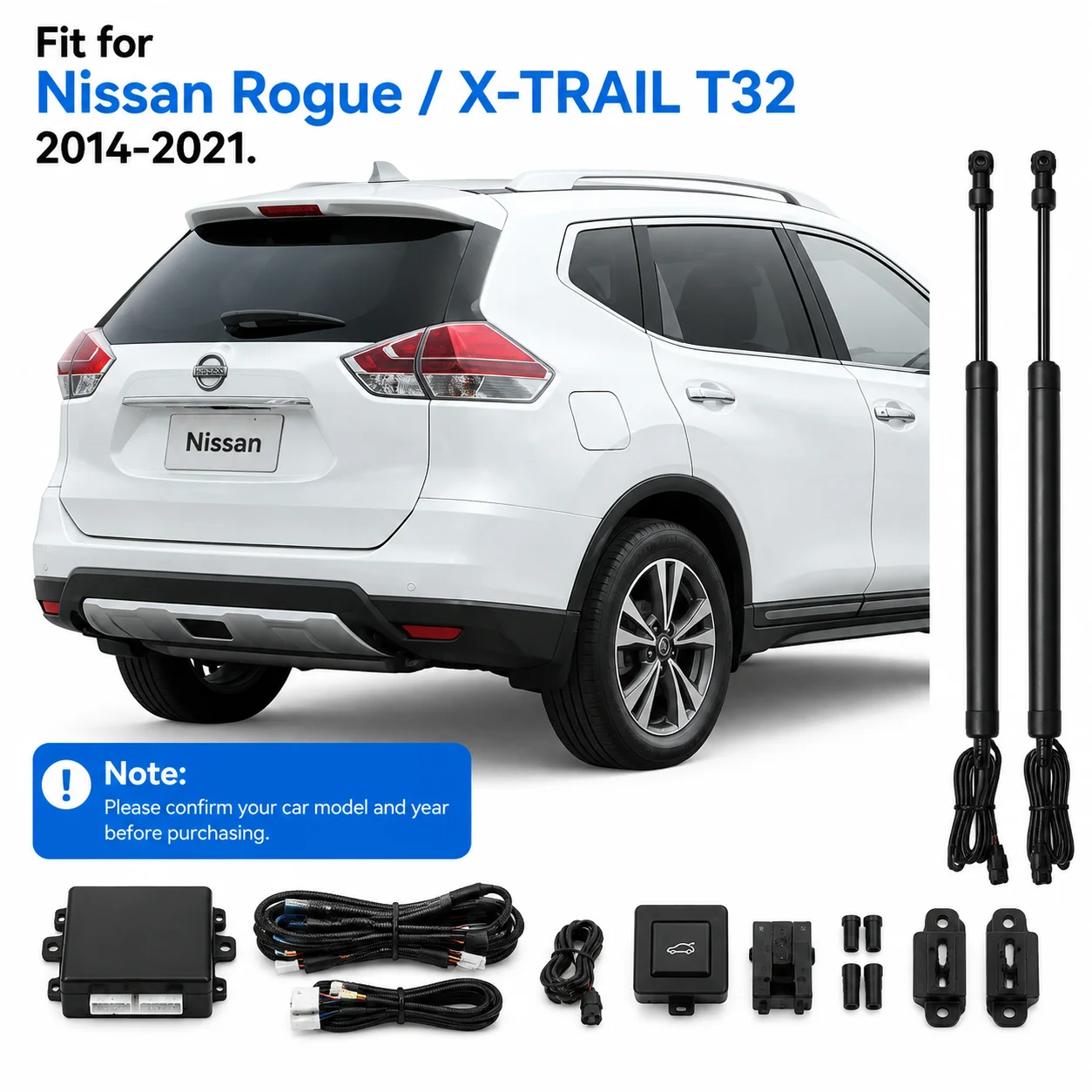 Power Electric Tailgate Kit Auto Rear Trunk Lift Retrofit Kit For Nissan Rogue / X‑TRAIL T32 2014-2021 Modification Accessories
