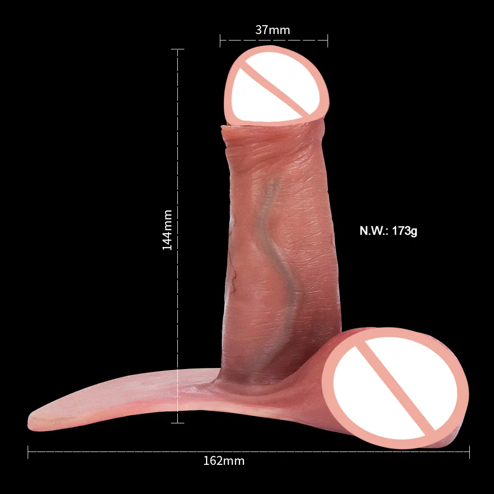 Big Real Penis Sleeve Silicone Cock Ring For Men Dick Enlargement Sex Toys Reusable Condom Extension Artificial Foreskin Sleeve