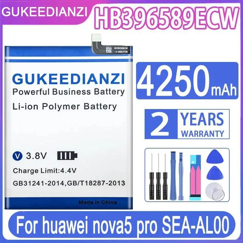 

High Performance Mobile Phone Battery Durable 4250Mah HB396589ECW For Huawei Nova 5 Nova5 Pro Sea-AL00