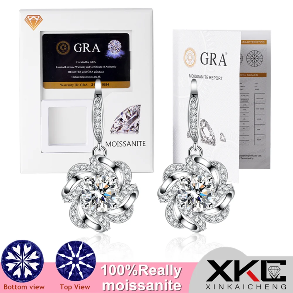 

Luxury Gra mossanite one-carat earring pendant star-studded zircon fashion jewelryearrings for women