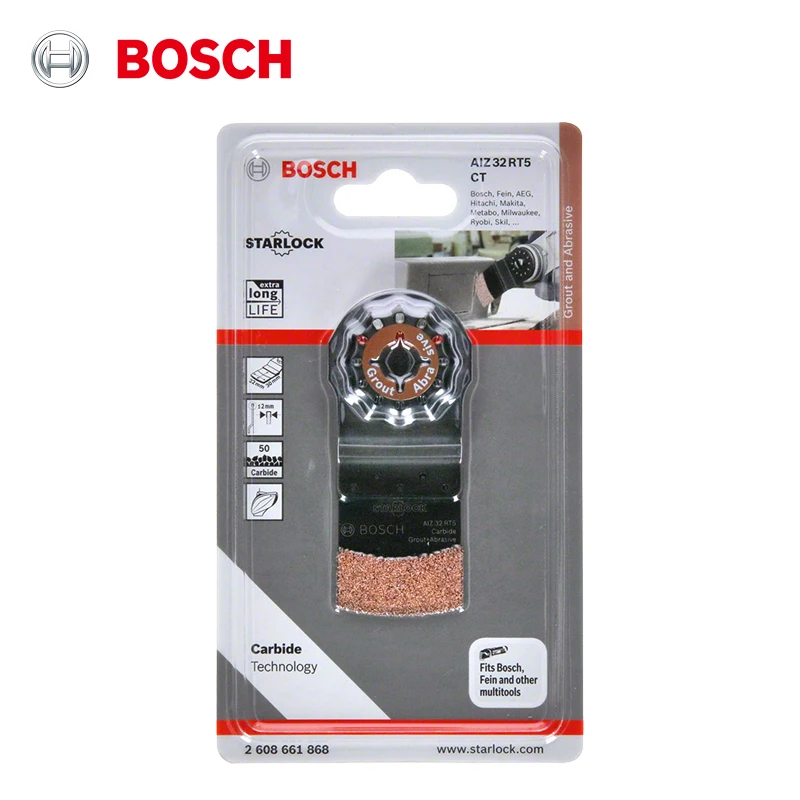 Bosch Starlock Carbide Grout Abrasive Blade 30mm Cut Depth, for Concrete Mortar Tile Adhesive, Fits GOP Series Multi Tool