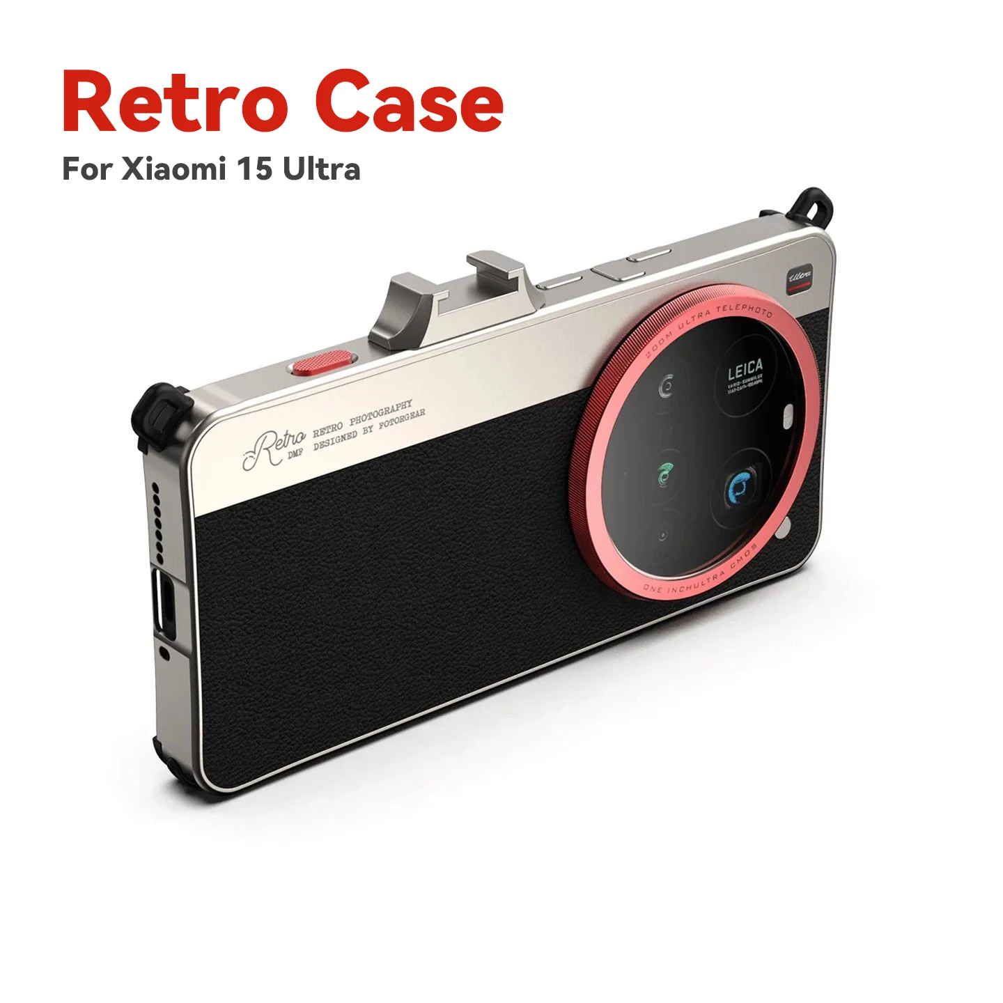 

Fotorgear Retro Classic Series Phone Case for Xiaomi 15 Ultra Photography Accessories Supports 67mm Filters and T-mount Externa