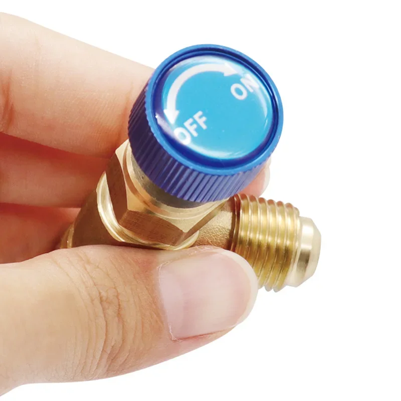 1PC Air Conditioner plus Safety Liquid Valve R410 R22 Refrigerant Vacuum Maintenance Switch R22 Detection Tool