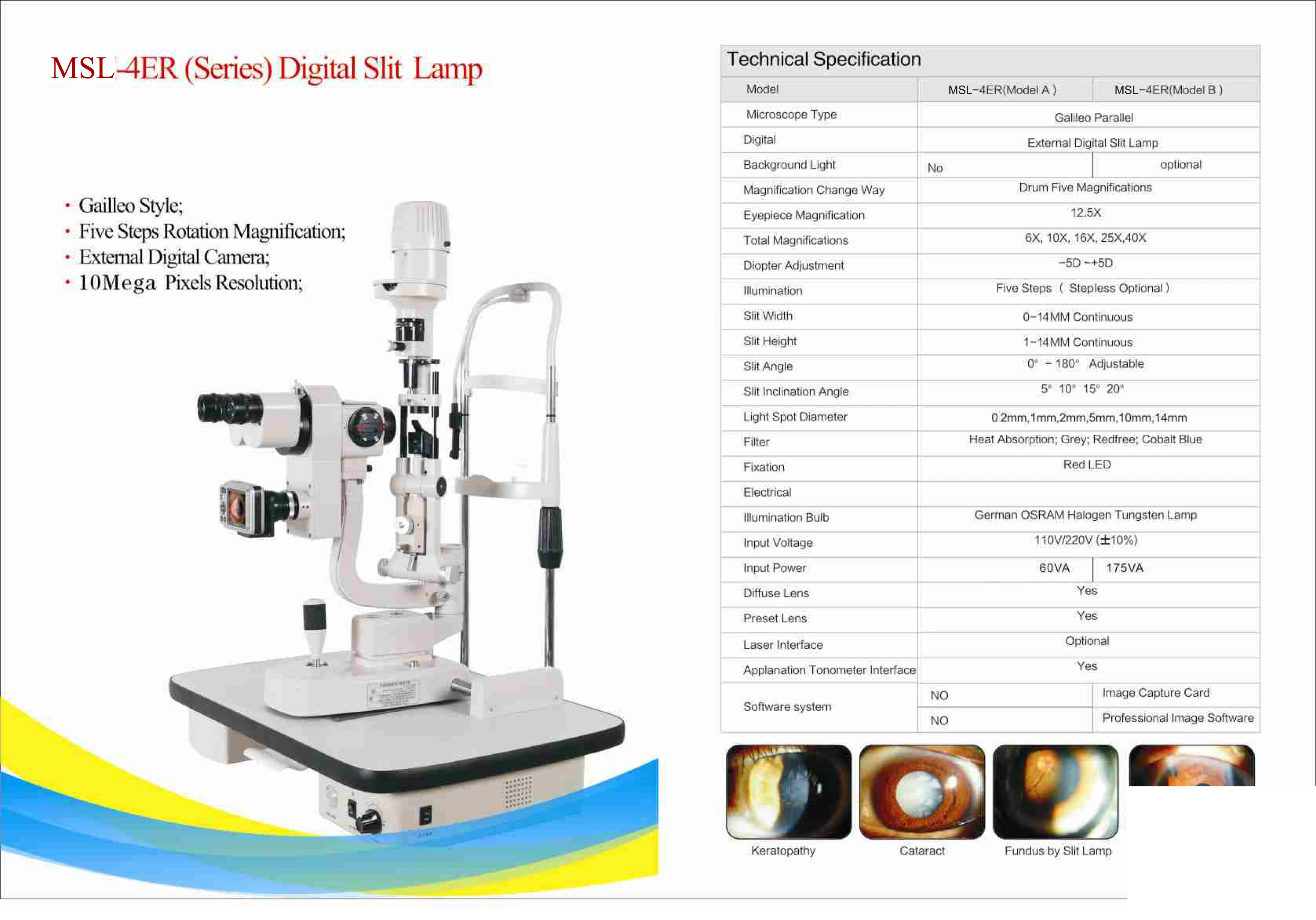 Portable Slit Lamp Ophthalmic Equipment With High Resolution