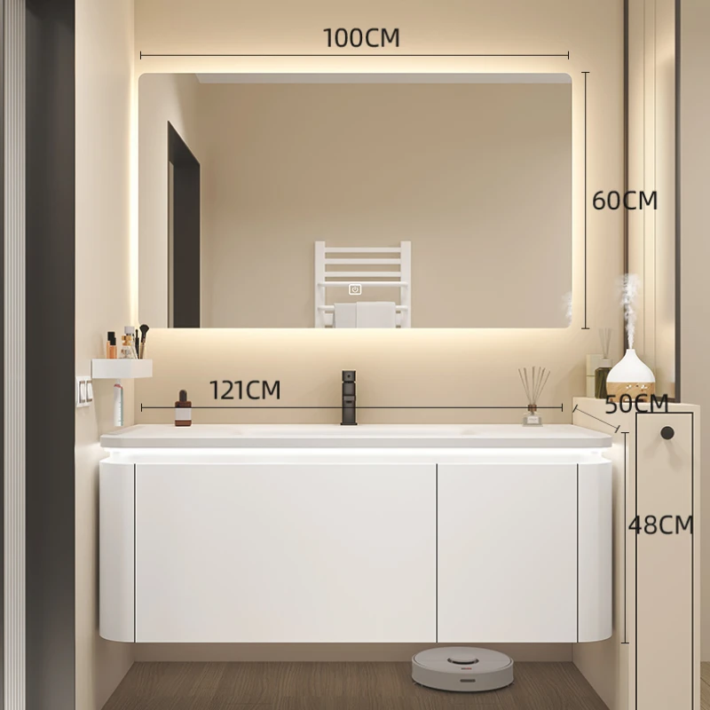 Salon Station Bathroom Cabinet Washbasin Sink Wardrobe Luxury Wall Furniture Bathroom Furnitures Washbasin Closed Toilet