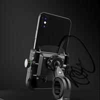 Motorcycle Phone Holder USB 3.0 Charger Anti SHAKE Durable Accessory with 360° Rotation for 12V 24V Vehicles Fast Charging