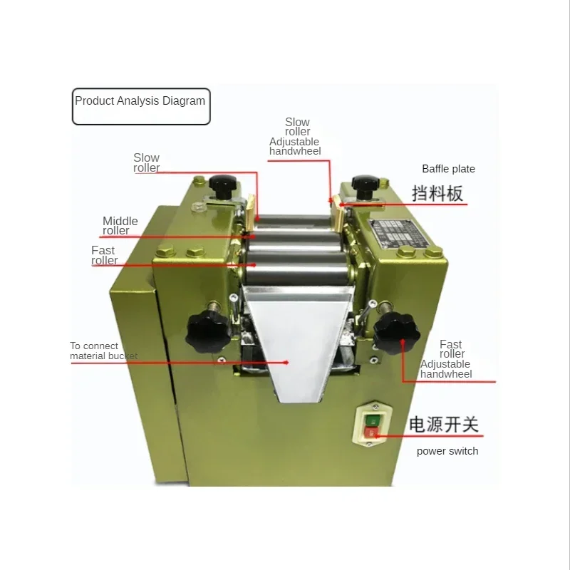 S65 rullo per macinazione a tre rulli 3-18 Um/3 volte 5 Kg/H