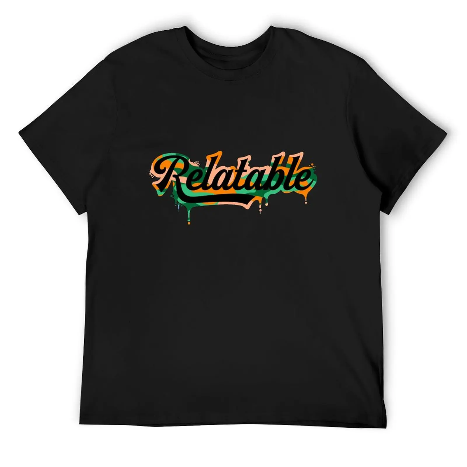 

Brent Rivera Merch Relatable-Black Camo Melting T-Shirt blacks basketball graphic tees designer shirts outfits for men