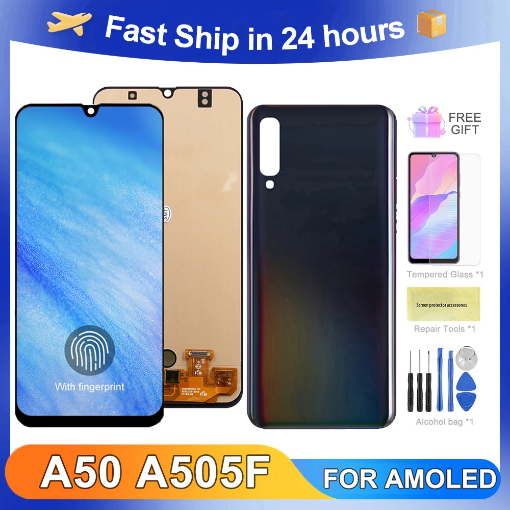 

A50 6.4''For Samsung For AMOLED A505F A505G A505W A505X A505G A505N LCD Display Touch Screen Digitizer Assembly Replacement