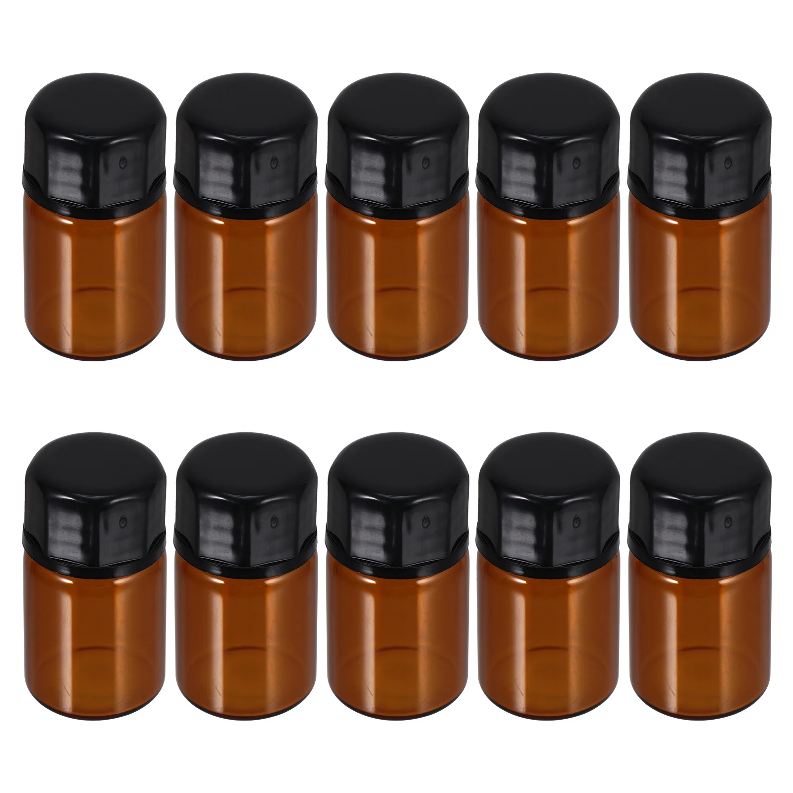 

50 Pcs Essential Oils Container Makeup Glass Bottle Liquid Containers Brown Bottles